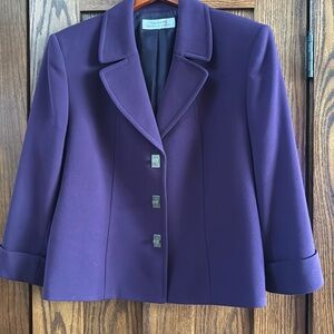 Tahari by Arthur S. Levine plum jacket, Size 16